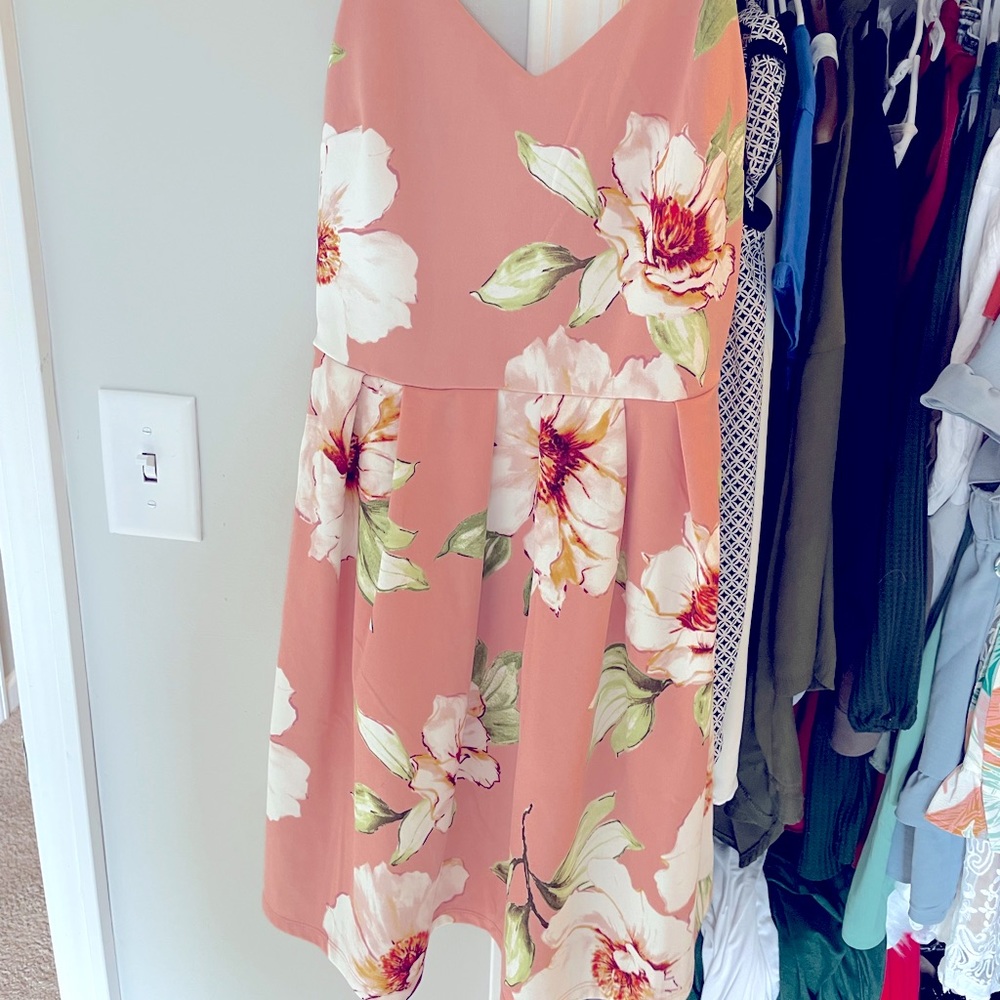 Floral spaghetti strap dress